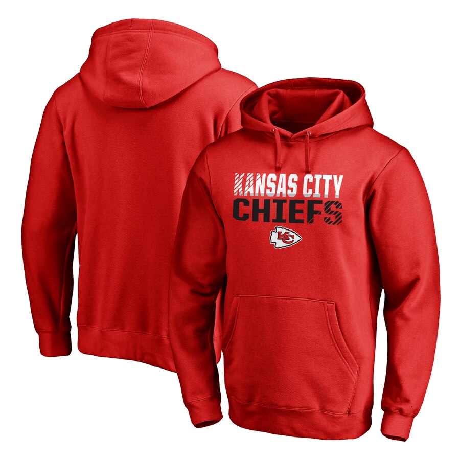 Men's Kansas City Chiefs Red Iconic Collection Fade Out Pullover Hoodie